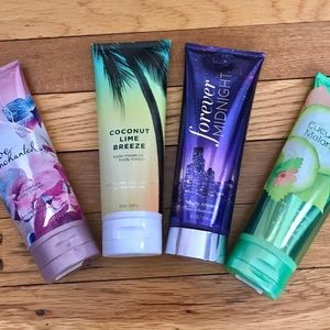 Body creams by Bath and Body Works